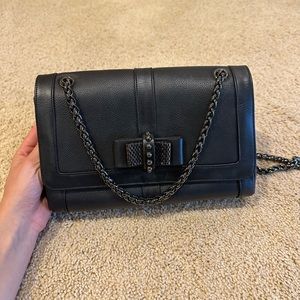 Christian Louboutin black clutch handbag